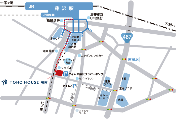 小田急線からのアクセス