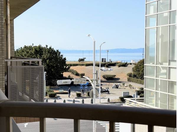 バルコニーからは海を望みます