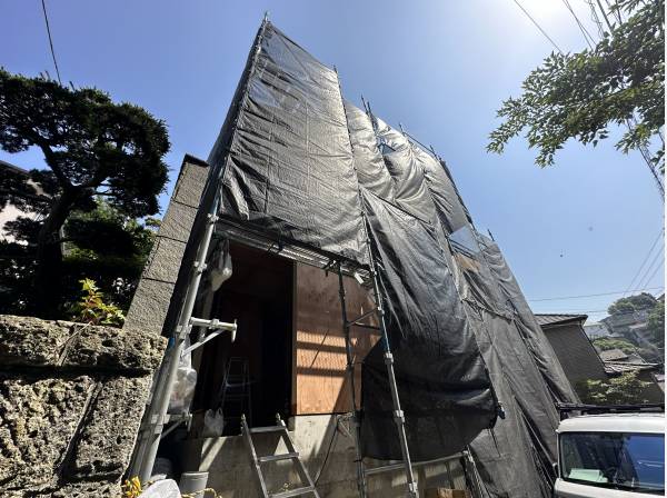 外観建築中です！