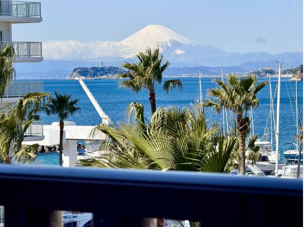 海、富士山、江ノ島を望むリゾート感満載の贅沢な眺望