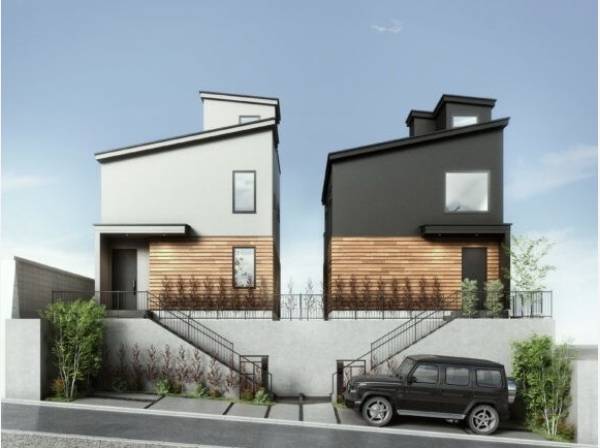 西鎌倉の分譲地に佇む『新築デザイナーズハウス』(完成イメージ)