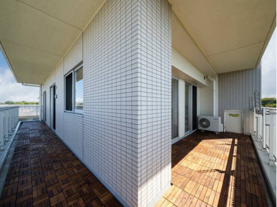 角部屋のバルコニー