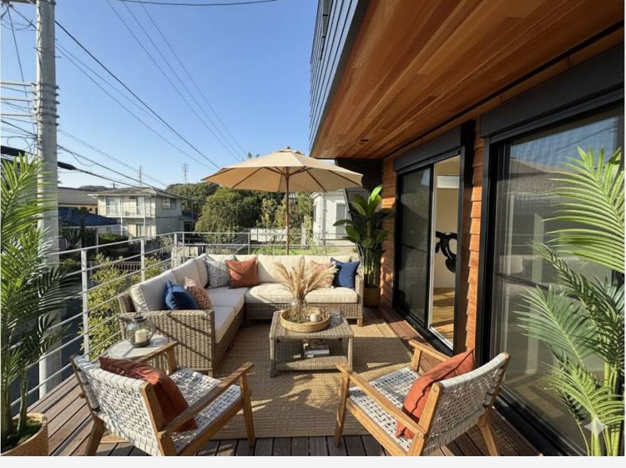 AIによるイメージ画像で家具を配置しています