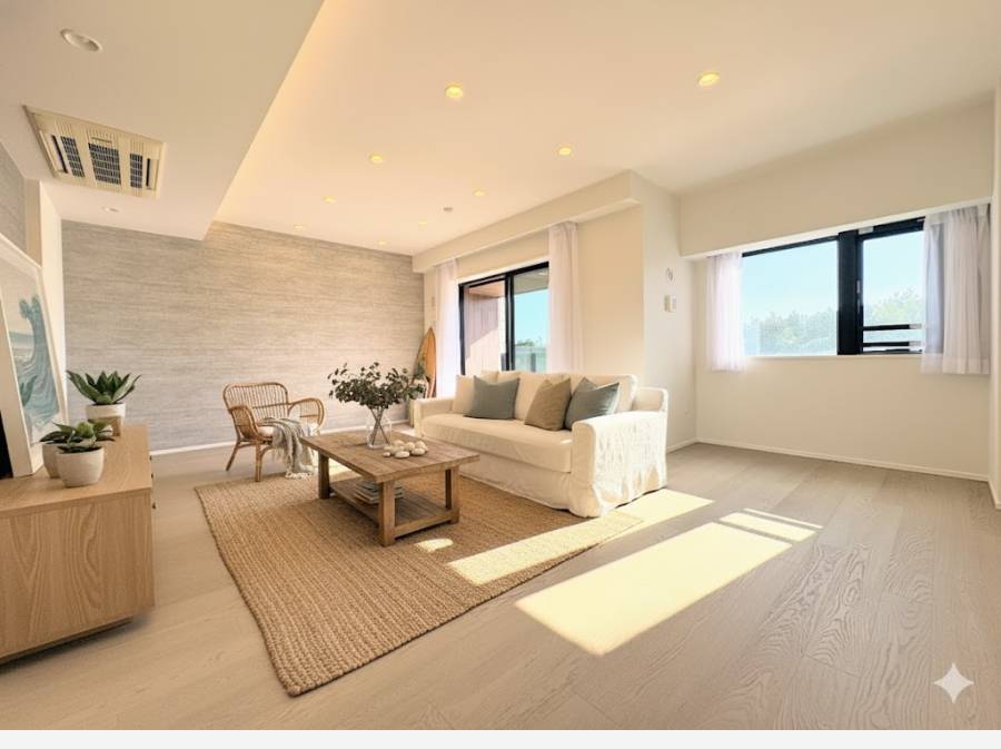 約21.9帖の広々としたLDK(家具はイメージです)