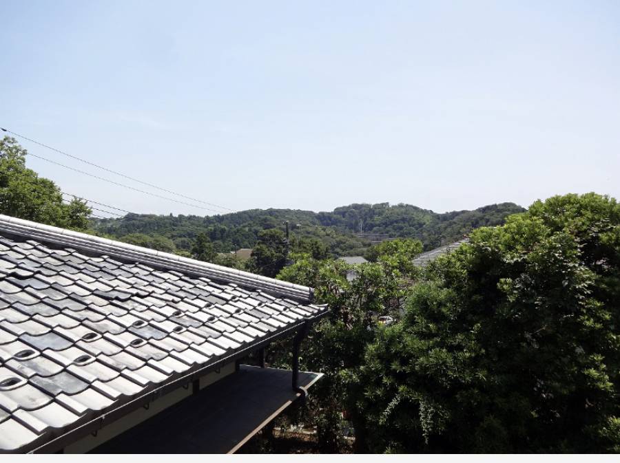 鎌倉の山々を望む眺望。