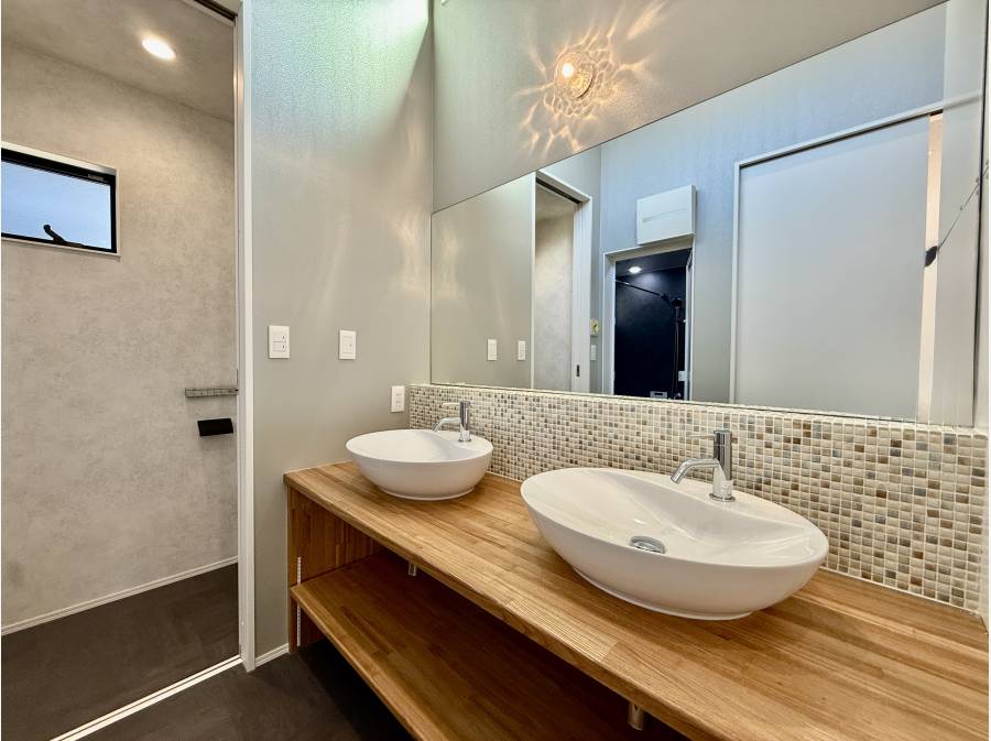 ダブルボールを採用したサニタリースペース