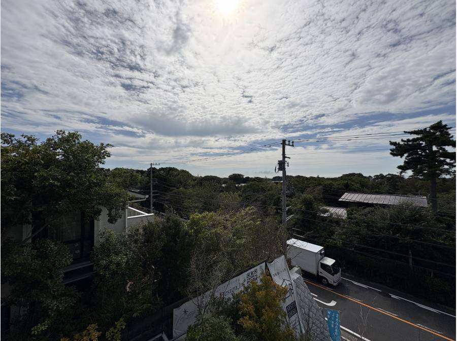 逗子から江の島への水平線♪